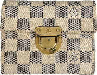 Louis Vuitton Damier Azur White Damier Azur Wallet (Tri-Fold) (Pre-Owned)