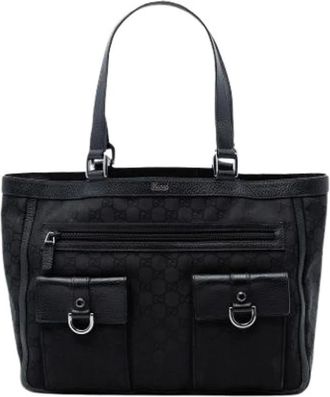 Gucci Pre-owned Tote Bags, female, Black, Size: ONE SIZE Pre-owned Abbey D-Ring Tote Bag
