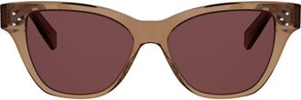 Celine 3 Dots 52mm Cat Eye Sunglasses in Orange/brown at Nordstrom