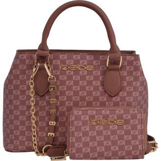 Bebe Adela Small Monogram Satchel with Wallet in Dark Blush at Nordstrom Rack