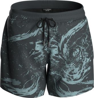 Plein Sport Water Tiger Logo Zwemshorts in Antraciet