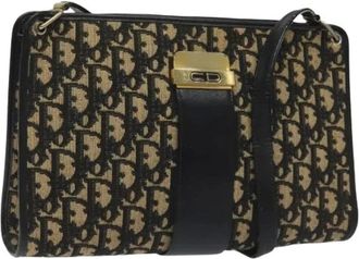 Dior Pre-owned Shoulder Bags, female, Multicolor, Size: ONE SIZE Pre-owned Trotter Canvas Shoulder Bag
