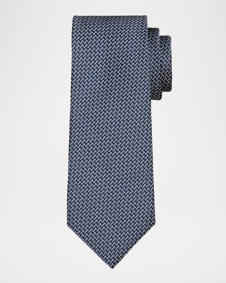 Tom Ford Men & apos;s Linen Zipper-Effect Tie