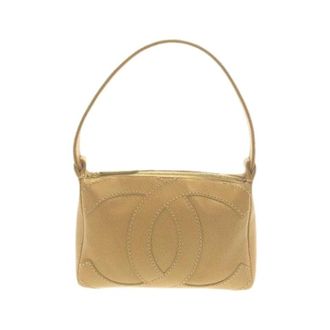 Chanel Pre-owned Caviar Skin Shoulder Bag - Dames - Pre-owned - Beige - Maat: ONE Size Leer