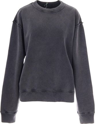 Haikure Black Shannen Relaxed Slit-Back Cotton Sweatshirt