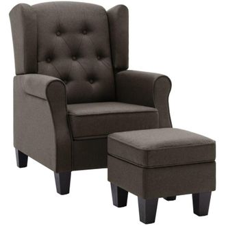 vidaXL Sill&oacute;n Con Reposapi&eacute;s De Tela Gris Taupe Vidaxl