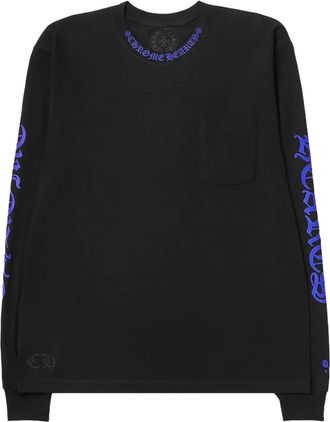 Chrome Hearts 1988 neck-logo long-sleeve T-shirt - men - Cotton - M - Black