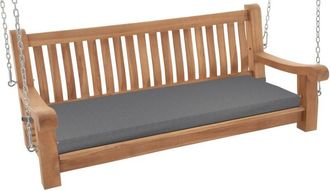 Clp Banco Columpio Resistente A La Intemperie Joyce Con Coj&iacute;n De Asiento Gris Oscuro 136x48x8 Cm