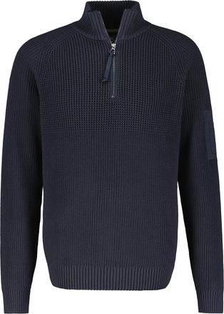 Lerros Troyer LERROS Herren Stricktroyer, grob gerippt, Herren, Gr. M, classic navy, 100% Baumwolle, ohne Ausschnitt, Pullover Troyer