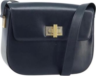 Celine Pre-owned Cross Body Bags, female, Blue, Size: ONE SIZE Pre-owned Vintage Shoulder Bag