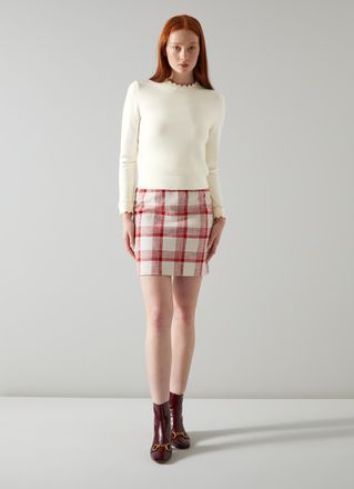 L.k. Bennett Womens Keeler Knitted Tops, Cream - Size Medium