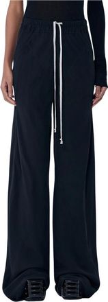 Rick Owens Drawstring Bias Pants - Dames - Wijde Broeken - Zwart - L - Broeken