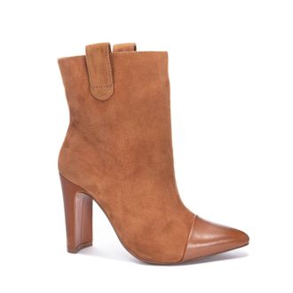 Chinese Laundry Chinese Laundry 42 Gold Boots Tan Suede Pointed Toe Bootie JZZ1159