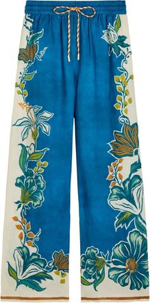 Alemais Pantaloni Luca a fiori - Blu
