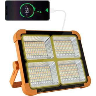 OEM L&aacute;mpara De Trabajo Solar Led Port&aacute;til, 100 W, 1000 L&uacute;menes, Brillo Ajustable, Bater&iacute;a Recargable, Ideal Para Trabajos De Emergencia En Obras De Constr