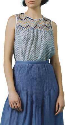 Thierry Colson Zuned Top In Blue Coral