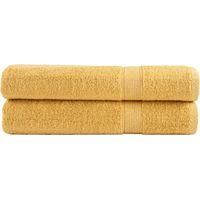 OEM Toallas Solund De Calidad Premium, Juego De 2, Color Dorado, 100 X 200 Cm, 600 G/m&sup2; - Crezuo