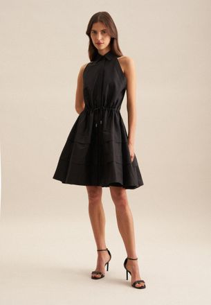 Seidensticker Sommerkleid SEIDENSTICKER, Damen, Gr. XXL(44), Normalgr&ouml;ssen, schwarz, 97% Baumwolle, 3% Elasthan, unifarben, regular fit, Kleider Sommerkleid, 1/2 Un