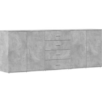 vidaXL Sideboards 3 pcs Concrete Grey Engineered Wood vidaXL