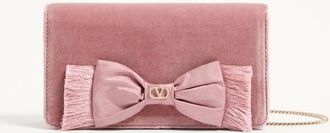 Valentino Garavani Mini Borsa A Tracolla VLogo Signature In Velluto Donna ROSA UNI