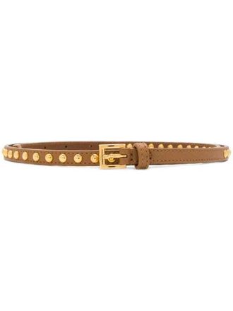Prada Brown Studded Buckle Belt