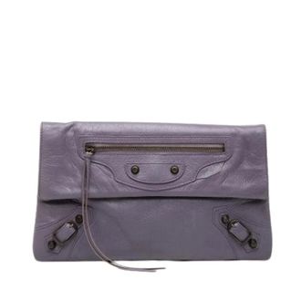 Balenciaga Pre-owned Motocross Envelope Clutch - - Pre-owned - Donna - Viola - ONE SIZE