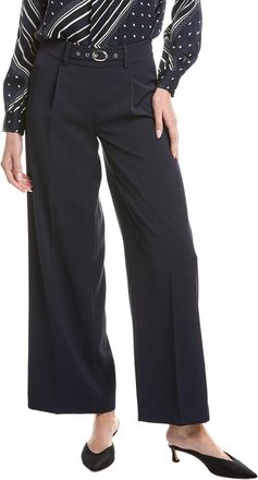 Elie Tahari Wide Leg Pleated Trouser