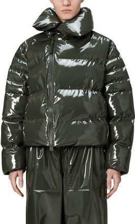 Rains Alta Vision Short Windproof & Waterproof Puffer Jacket in Swamp at Nordstrom Rack, Size X-Small