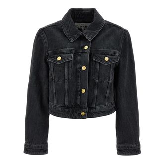 Ganni Chaqueta Vaquera Pesada - Jackets - Mujer - Negro - L