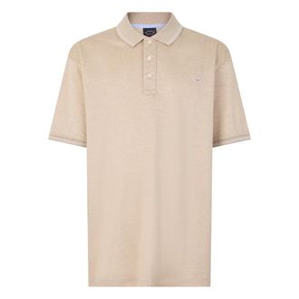 Paul & Shark Polo met geborduurd logo - Heren - Tops - Beige - Maat: 2XL Katoen