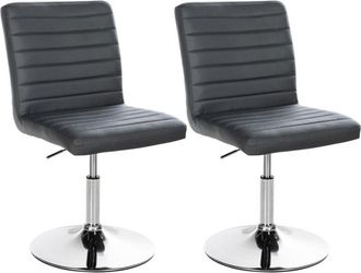 Clp Set de 2 Sillas de comedor Elva en polipiel Gris