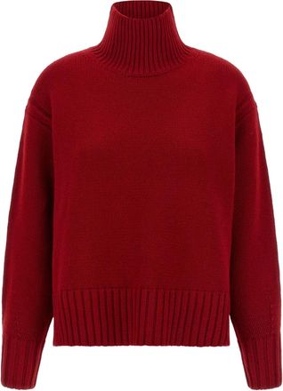 Guest In Residence Maglione a coste a collo alto - Rosso