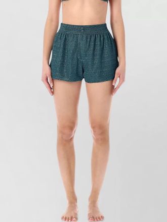 Os&eacute;ree lumiere shorts glitter finish side slits