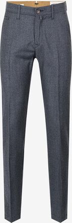 Jacob Cohen Zigarettenhose aus Hahnentritt-Flanell