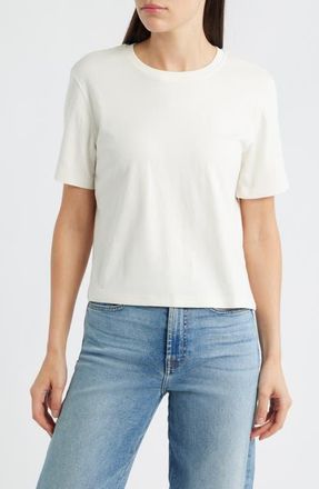 Mavi Crewneck Cotton T-Shirt in Marshmallow at Nordstrom, Size X-Small