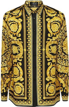 Versace Zwarte Shirt Collectie - Heren - Casual Overhemden - Veelkleurig - 4XL - Overhemden