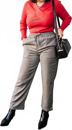 Dex Clothing Elastic Waist Trouser In Gray