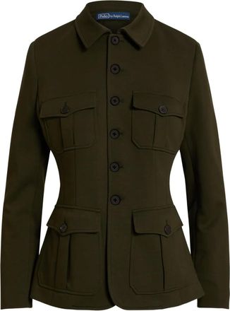 Polo Ralph Lauren buttoned pocket jacket - women - Polyester/Cotton/Polyester/Acetate/Viscose - 16 - Green