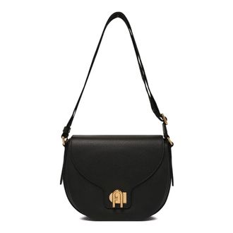 Furla Shoulder Bags, female, Black, Size: ONE SIZE Lotus Crossbody Bag