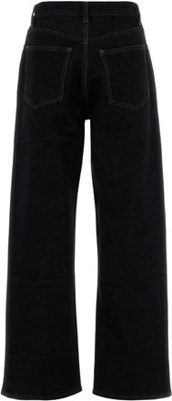 Alaia Womens Midnight Blue Stretch Denim Jeans Noir-Blanc Black Cotton Nylon Elastane