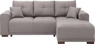 HOME AFFAIRE Ecksofa »Viborg L-Form« mit Regal in der Armlehne, wahlweise mit Bettfunktion