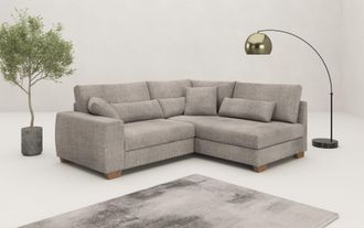 Mr. Couch Ecksofa »Hilla L-Form« Mit Federkern, wahlweise mit Bettfunktion und Taschenfederkern