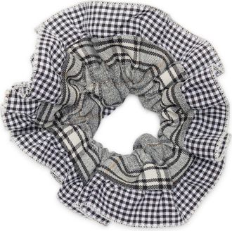 L. Erickson Soren Scrunchie in Black/White at Nordstrom