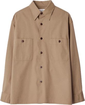 Christophe Lemaire Two-Pocket Shirt - Heren - Casual Overhemden - Beige - M - Katoen - Overhemden