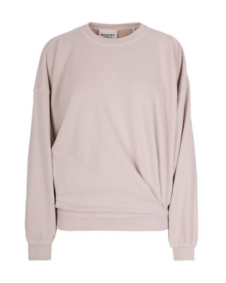 Isabel Marant Draped Cotton Sweatshirt with Pleated Detailing