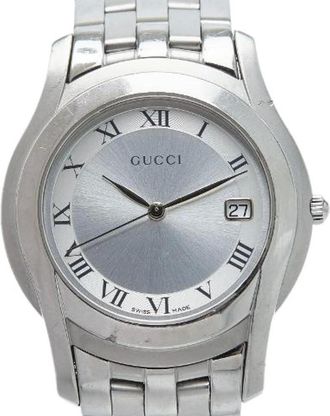 Gucci Pre-owned Watches, male, Gray, Size: ONE SIZE Pre-owned G Class Stainless Steel Watch