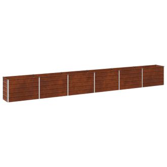 vidaXL Cama De Jard&iacute;n Elevada Oxidado 480 X 40 X 55 Cm Cart&oacute;n Vidaxl
