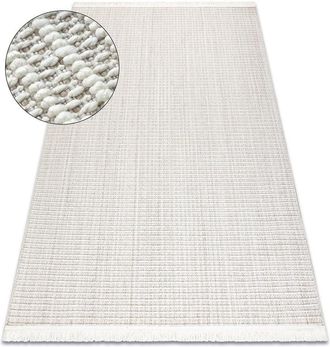 RugsX Rugsx - Carpet nano FH72A Melange, loop, flat woven white white 120x170 cm