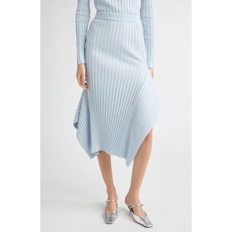 Stella McCartney Textured Knit Rib Skirt in 4210 - Light Blue at Nordstrom Rack, Size Xx-Small