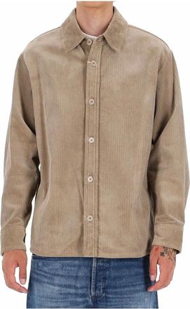 A.P.C. Beige Corduroy Overshirt - Heren - Zomerjassen - Beige - XL - Katoen - Jassen